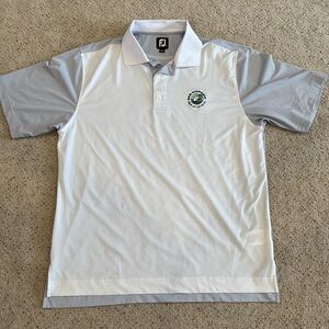 Footjoy golf polo. Men’s L Large. Cool CC logo shirt. Black and white.
